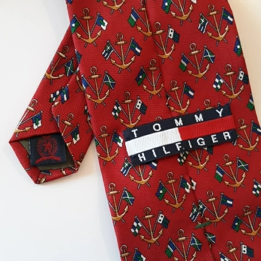 90s vintage Tommy Hilfiger big flag tie nautical